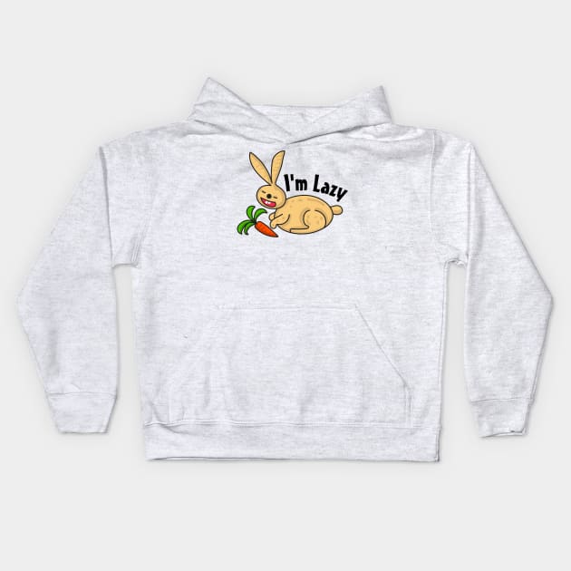 Lazy Rabbit Kids Hoodie by VALIJANOV